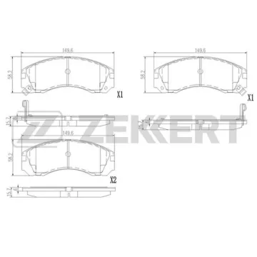 Колодки торм. диск. передн. (смесь CERAMIC) Mitsubishi ASX 13- Outlander I III 03- Pajero Sport 98