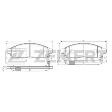 Колодки торм. диск. передн. (смесь CERAMIC) Mitsubishi Pajero Sport II 08- L200/Triton IV V 05- Zi