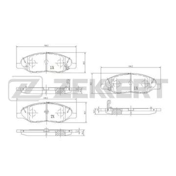 Колодки торм. диск. передн. (смесь CERAMIC) Nissan Note (K11E) 92- Note (K12E) 02- Note (E11) 05-
