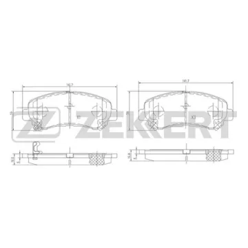 Колодки торм. диск. передн. (смесь CERAMIC) Nissan Qashqai (J10 NJ10 JJ10E) 07- X-Trail (T31) 07-