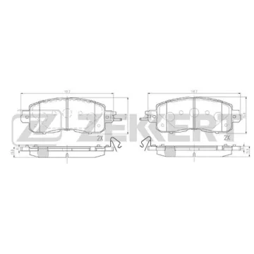 Колодки торм. диск. передн. (смесь CERAMIC) Nissan Teana (L33) 13- Leaf (ZE0) 12- Altima (L33 L34)