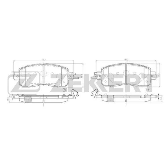 Колодки торм. диск. передн. (смесь CERAMIC) Nissan Teana (L33) 13- Leaf (ZE0) 12- Altima (L33 L34)
