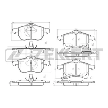 Колодки торм. диск. передн. (смесь CERAMIC) Opel Astra G 98- Astra H GTC 05- Zafira A B 99-