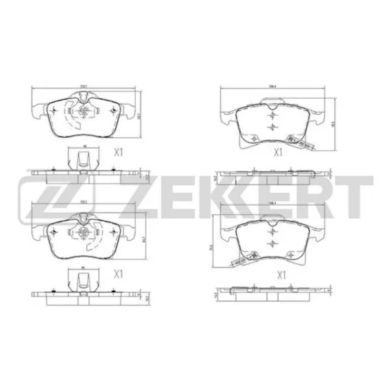 Колодки торм. диск. передн. (смесь CERAMIC) Opel Astra H III 04- Combo I II 04- Corsa C III 03- C