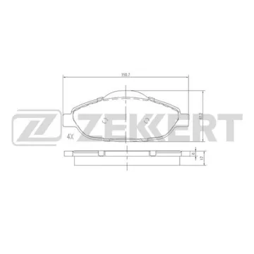 Колодки торм. диск. передн. (смесь CERAMIC) Peugeot 3008 09- 308 07-