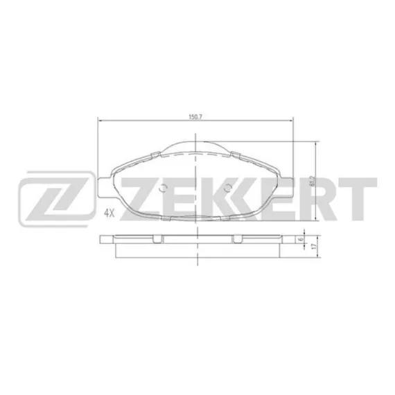 Колодки торм. диск. передн. (смесь CERAMIC) Peugeot 3008 09- 308 07-