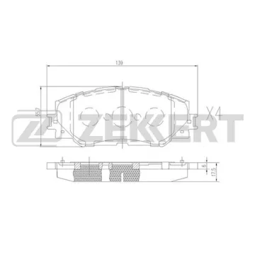 Колодки торм. диск. передн. (смесь CERAMIC) Subaru Trezia (P120) 11- Toyota Auris (E150) 06- Corol
