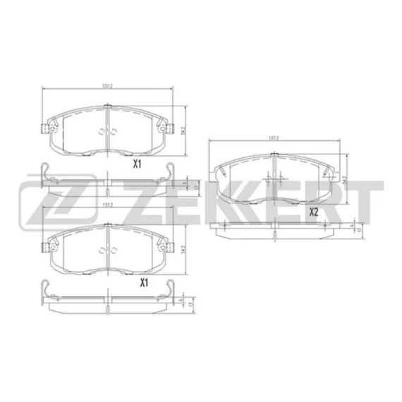 Колодки торм. диск. передн. (смесь CERAMIC) Suzuki SX4 (GYA GYB EYA EYB) 06- SX4 (GY) 07- Infiniti