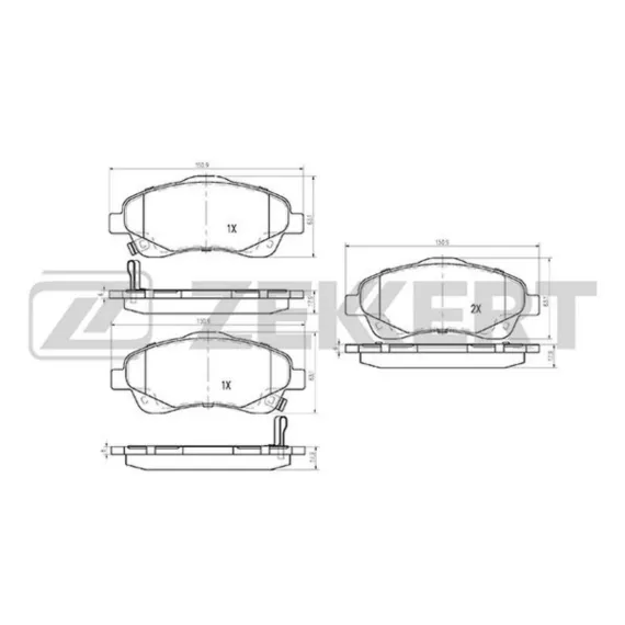 Колодки торм. диск. передн. (смесь CERAMIC) Toyota Avensis (T250) 03- Corolla Verso (R10 E120) 04-