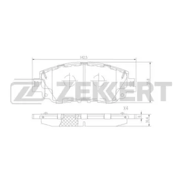 Колодки торм. диск. передн. (смесь CERAMIC) Toyota Camry (A70 V70 H70) 17- Rav 4 (A50 H50) 18-