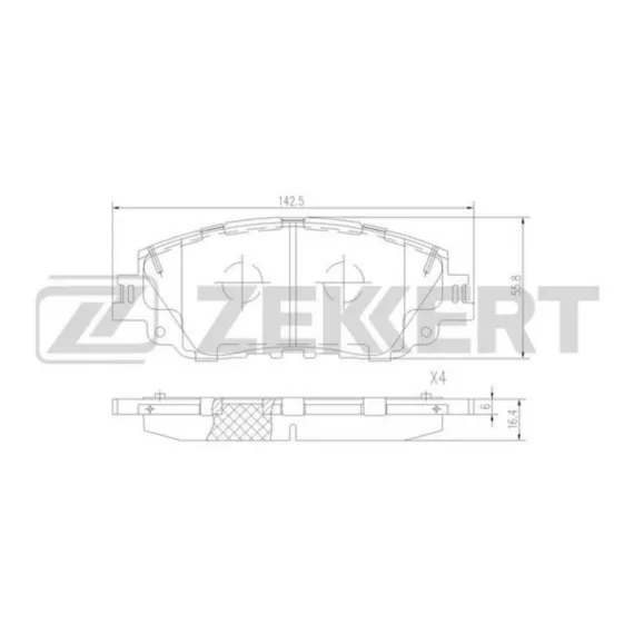 Колодки торм. диск. передн. (смесь CERAMIC) Toyota Camry (A70 V70 H70) 17- Rav 4 (A50 H50) 18-