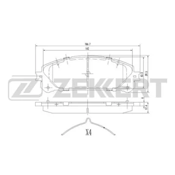 Колодки торм. диск. передн. (смесь CERAMIC) Toyota Highlander (U40 U50) 10- RAV (A40) 12- Sienna (