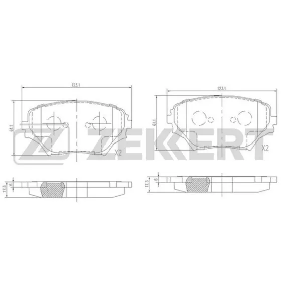Колодки торм. диск. передн. (смесь CERAMIC) Toyota Rav 4 (A20) 00- Picnic (XM10) 96-