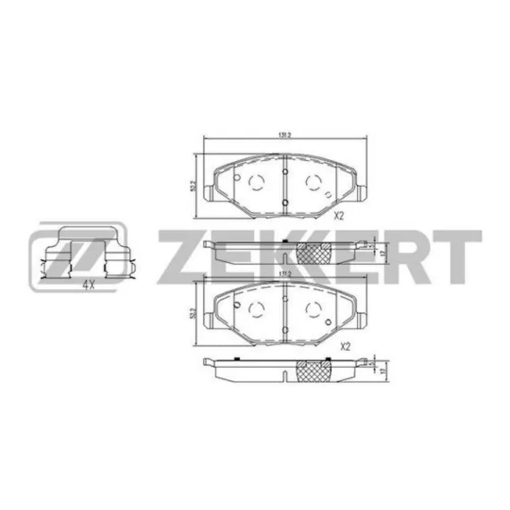 Колодки торм. диск. передн. (смесь CERAMIC) VW Polo V 10- Beetle II 11- New Beetle 98- UP! 11- A