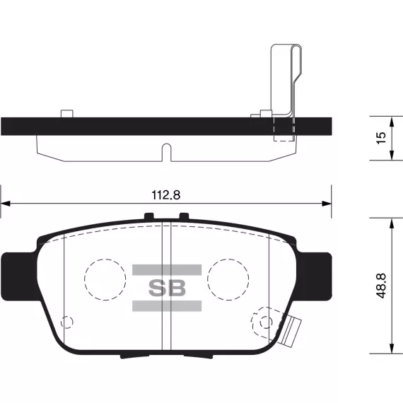 Колодки торм.дисковые Hi-Q ACURA ACURA TL 09- R (D1103)
