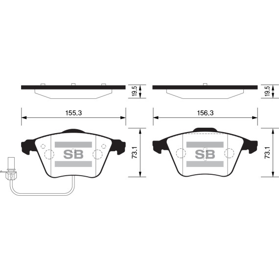 Колодки торм.дисковые Hi-Q AUDI A6L (D1111)