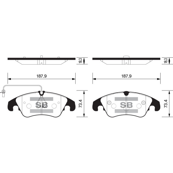 Колодки торм.дисковые Hi-Q AUDI S5 08- (D1322)