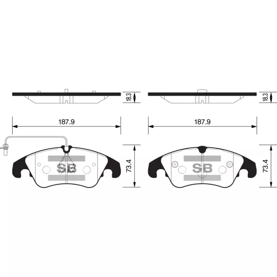 Колодки торм.дисковые Hi-Q AUDI S5 08- (D1322)