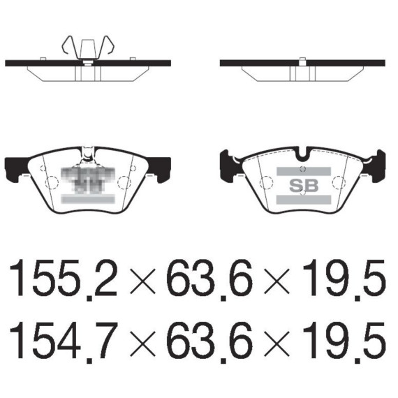 Колодки торм.дисковые Hi-Q BMW 120I (E81) 07-12 (D1061)
