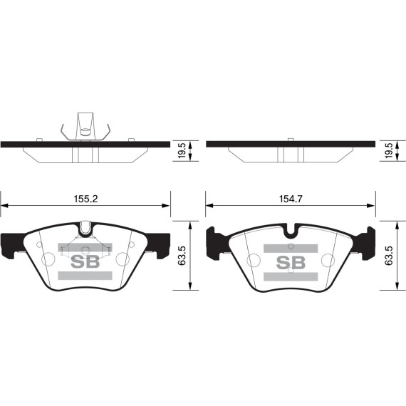 Колодки торм.дисковые Hi-Q BMW 128i 08-13 (D1061)