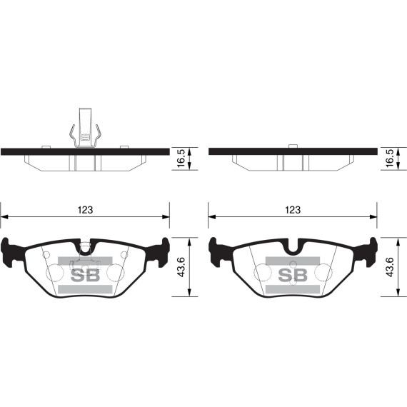 Колодки торм.дисковые Hi-Q BMW 3 (E46) 98-05 (D763)