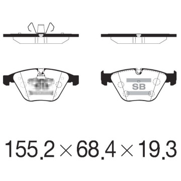 Колодки торм.дисковые Hi-Q BMW 318i (E90) 05-07 (D1260)