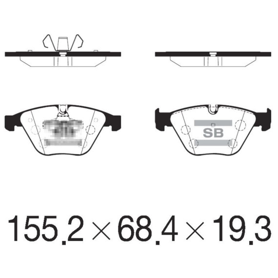 Колодки торм.дисковые Hi-Q BMW 318i (E90) 05-07 (D1260)