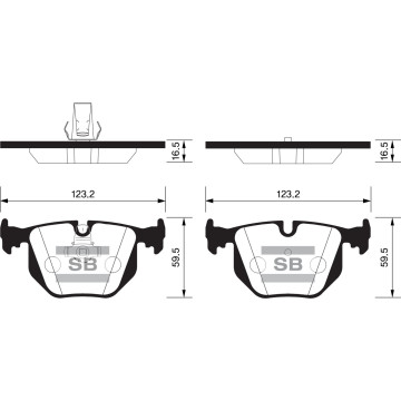 Колодки торм.дисковые Hi-Q BMW 330d (E46) 99-05 R (D683)