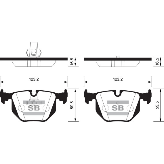 Колодки торм.дисковые Hi-Q BMW 330d (E46) 99-05 R (D683)