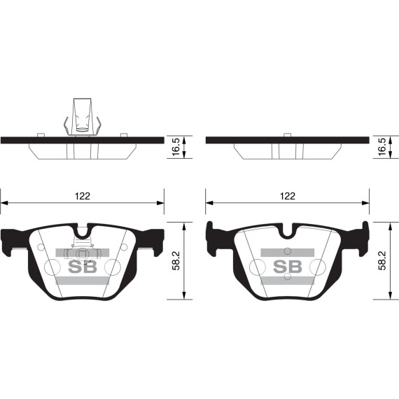 Колодки торм.дисковые Hi-Q BMW 535 Xdrive 09- R (D1042)