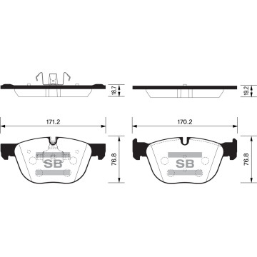 Колодки торм.дисковые Hi-Q BMW X5 07-09 (D1294)