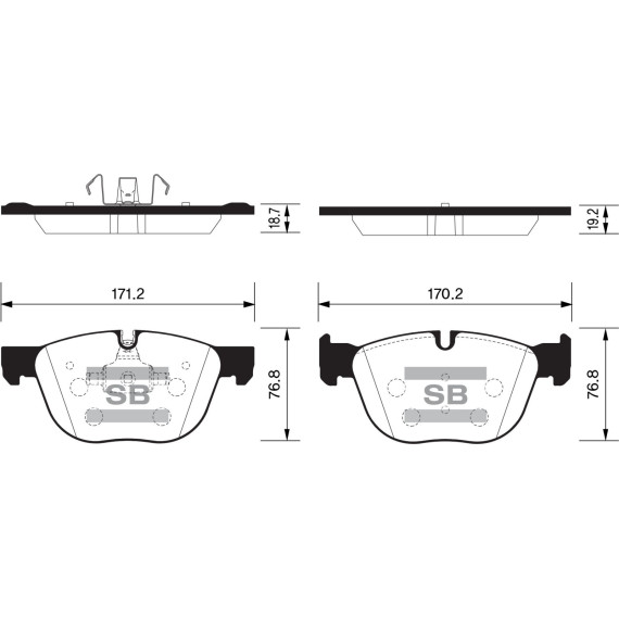 Колодки торм.дисковые Hi-Q BMW X5 07-09 (D1294)