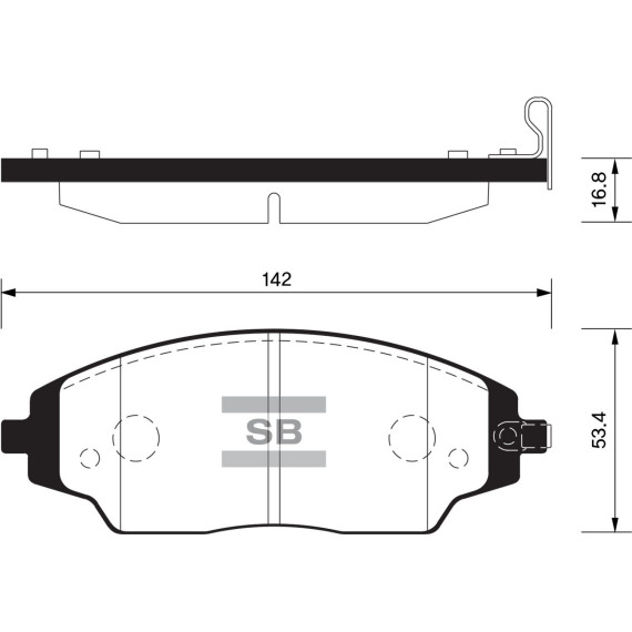 Колодки торм.дисковые Hi-Q CHEVROLET AVEO 12-