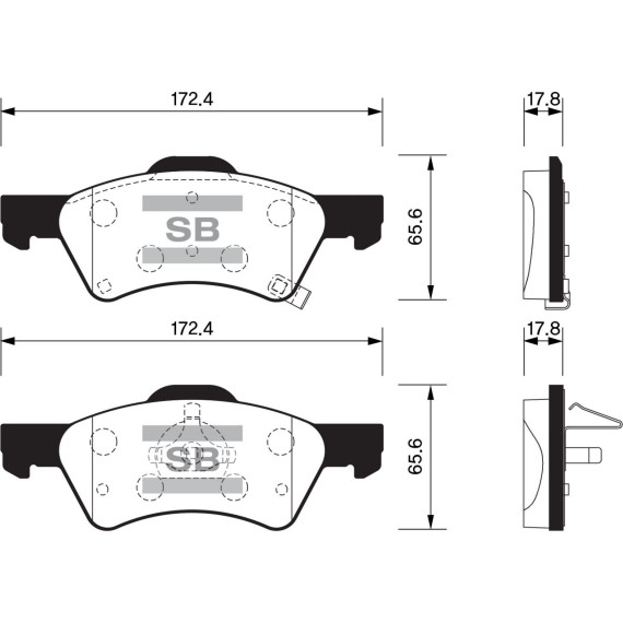 Колодки торм.дисковые Hi-Q CHRYSLER VOYAGER 01-03 (D857)
