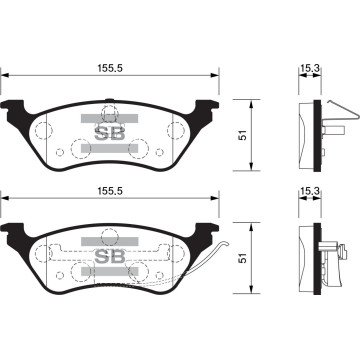 Колодки торм.дисковые Hi-Q CHRYSLER VOYAGER 01-03 R (D858)