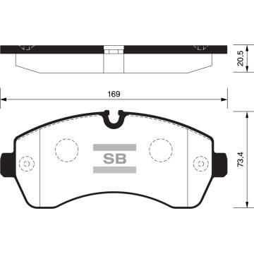 Колодки торм.дисковые Hi-Q DODGE SPRINTER 3500 07-09 (D1268)