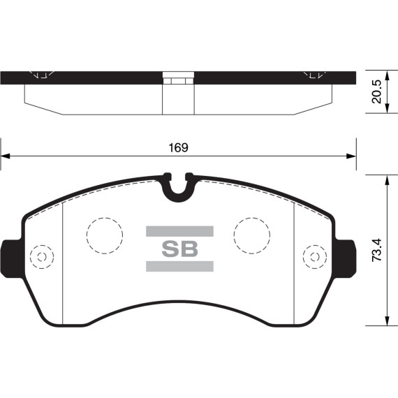 Колодки торм.дисковые Hi-Q DODGE SPRINTER 3500 07-09 (D1268)