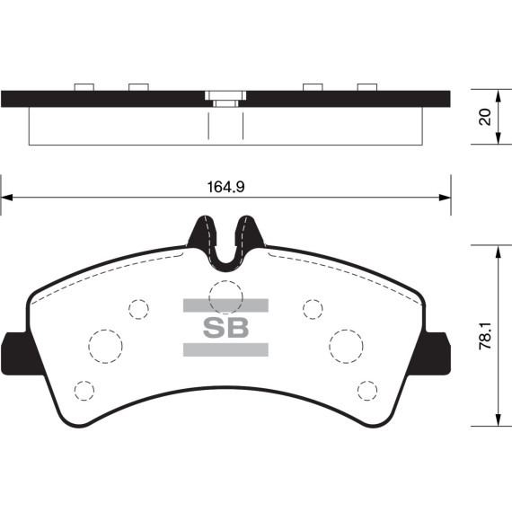 Колодки торм.дисковые Hi-Q DODGE SPRINTER 3500 07-09 R (D1318)