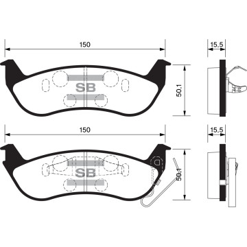 Колодки торм.дисковые Hi-Q FORD CROWN VICTORIA 03-11 R (D932)