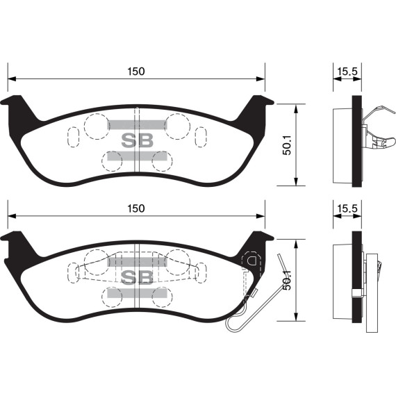 Колодки торм.дисковые Hi-Q FORD CROWN VICTORIA 03-11 R (D932)