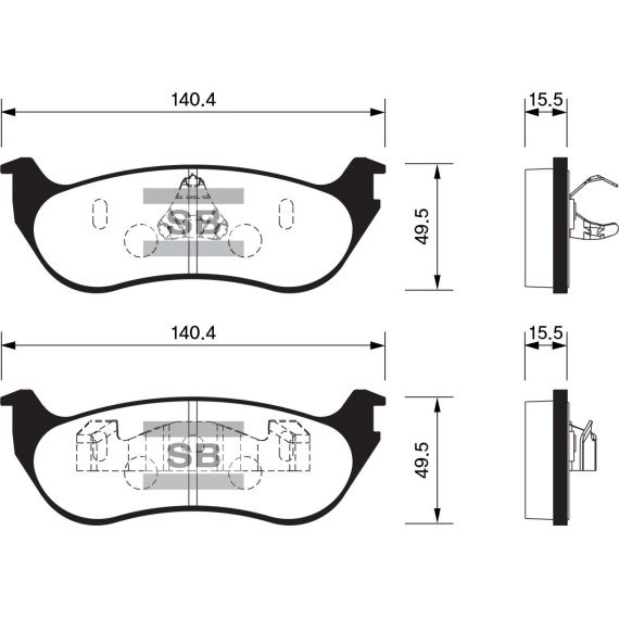 Колодки торм.дисковые Hi-Q FORD EXPLORER 02-04 R (D881)