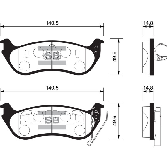 Колодки торм.дисковые Hi-Q FORD EXPLORER 05-10 R (D1109)