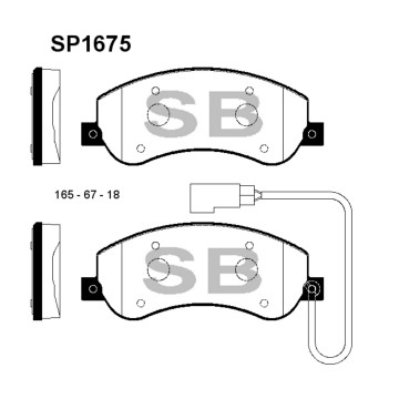 Колодки торм.дисковые Hi-Q FORD TRANSIT VII 3300-kg. 06-