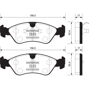 Колодки торм.дисковые Hi-Q GM-KOREA ESPERO T