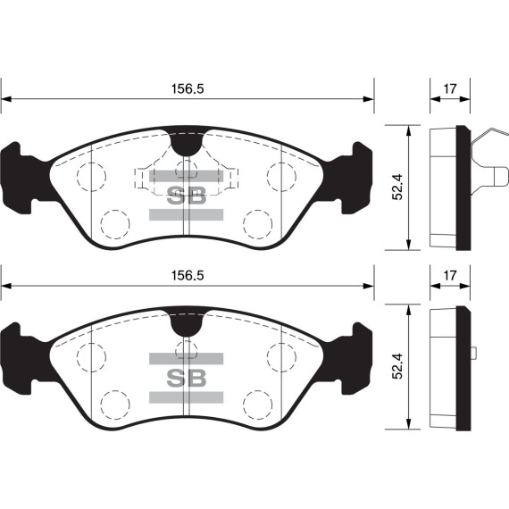 Колодки торм.дисковые Hi-Q GM-KOREA ESPERO T