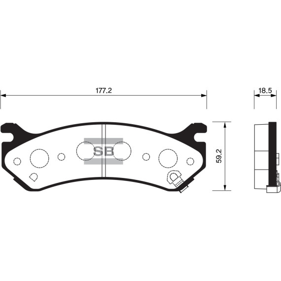 Колодки торм.дисковые Hi-Q GMC ASTRO 99-08 F/R(D785)