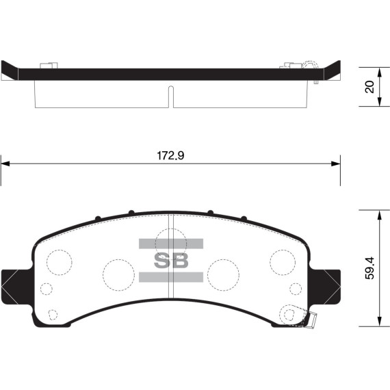 Колодки торм.дисковые Hi-Q GMC SAVANA 1500 03- R (D974)