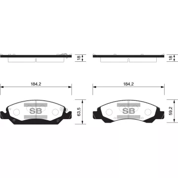 Колодки торм.дисковые Hi-Q GMC SAVANA 1500 12- (D1363-8803)