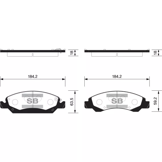 Колодки торм.дисковые Hi-Q GMC SAVANA 1500 12- (D1363-8803)