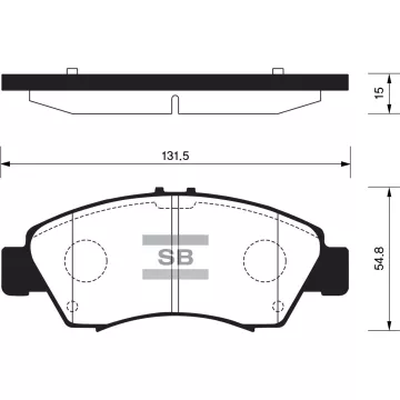Колодки торм.дисковые Hi-Q HONDA FIT 03-09 (D1643)